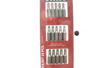 Bits - Set - Torx, 15 tlg. 5 x T15, 5 x T20 5 x T25, 1 Pack oder 2 Pack