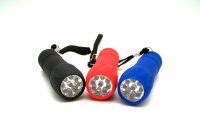 LED  Taschenlampe mit kleiner Schlaufe rot  schwarz  oder...