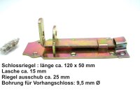 Schlossriegel - Türschlossriegel mit Schrauben, gelb...