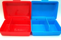 Brotdose  Lunchbox  Brotbüchse für Kinder 2 Stück rot - blau, H&B