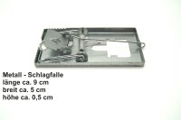 4 Mausefallen - Schlagfalle - Köderfalle, Stahl verzinkt, 95 x 50 mm,