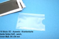 Kreditkarten - Hüllen, Transparent - weich - Soft,...