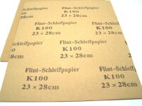 Schleifpapier Sandpapier - Sortiment, Körnung: 80/100/120/180/240, je 2 Blatt, Trockenschliff