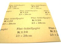 Schleifpapier Sandpapier - Sortiment, Körnung: 80/100/120/180/240, je 2 Blatt, Trockenschliff