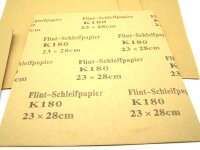 Schleifpapier Sandpapier - Sortiment, Körnung: 80/100/120/180/240, je 2 Blatt, Trockenschliff