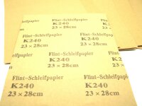 Schleifpapier Sandpapier - Sortiment, Körnung: 80/100/120/180/240, je 2 Blatt, Trockenschliff