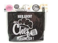 Kochschürze mit Spruch / Hier kocht der Chef...