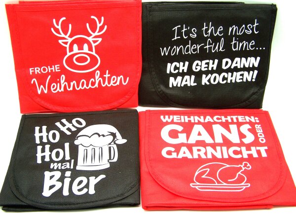 Kochschürze mit Tasche und Spruch Weihnachtssprüche lustige