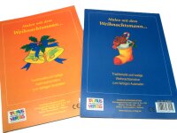 Weihnachtsmal Buch Motive zum ausmalen 16 Seiten pro Heft 2 Stück und 1 x Buntstifte