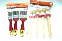 8 tlg. Maler - Pinsel - Set, 5 Rundpinsel + 3 flach -...